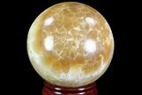 Polished, Brown Calcite Sphere - Madagascar #81900-1
